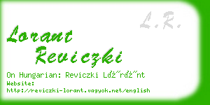 lorant reviczki business card